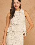 Wisteria Crochet Midi Skirt