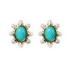 Turquoise Glam Stud Earrings