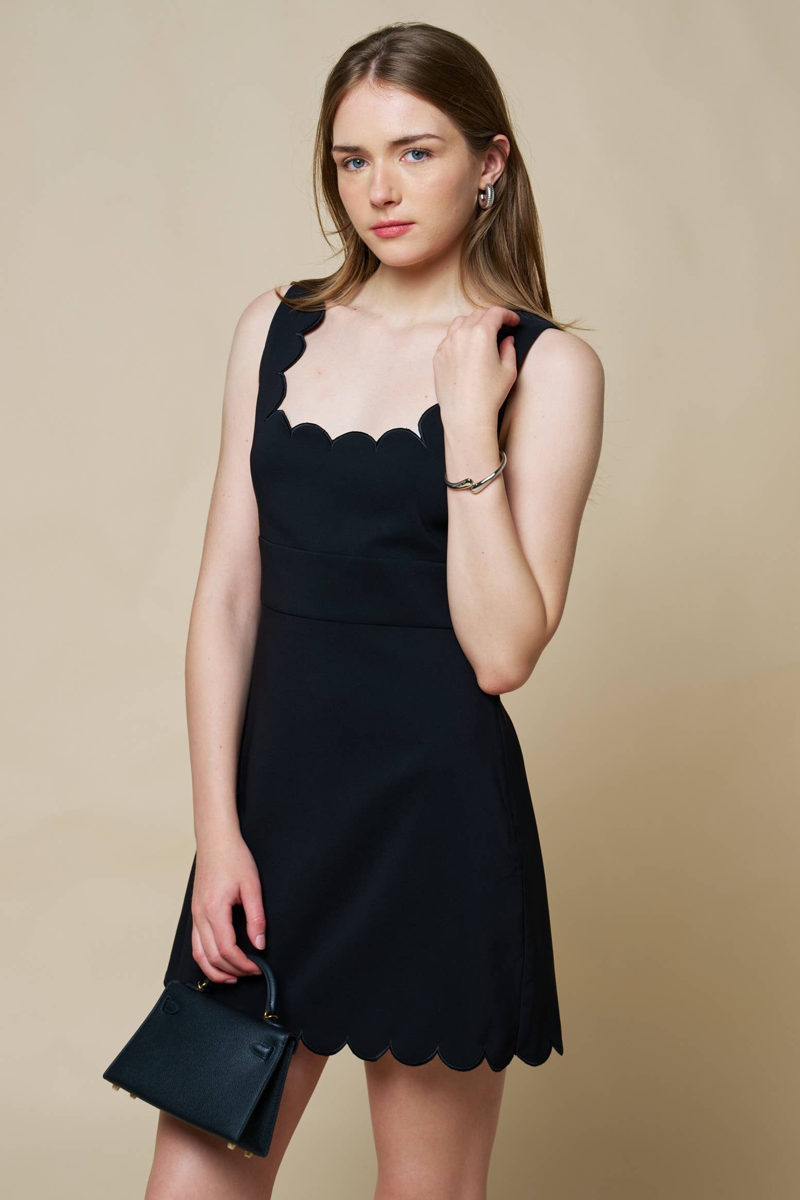Venice Scallop Mini Dress