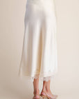 Lace Allure Midi Skirt-Cream