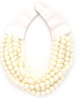 Chunky Beaded Necklace- Cream