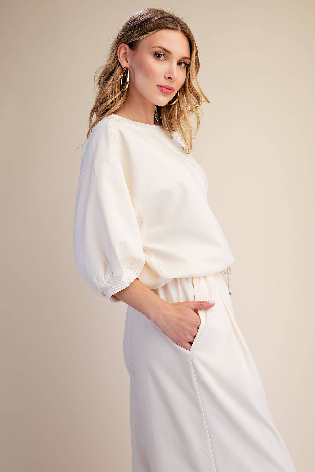 Eleanor Bubble Sleeve Sweatshirt