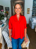 My Type Poplin Top-Red