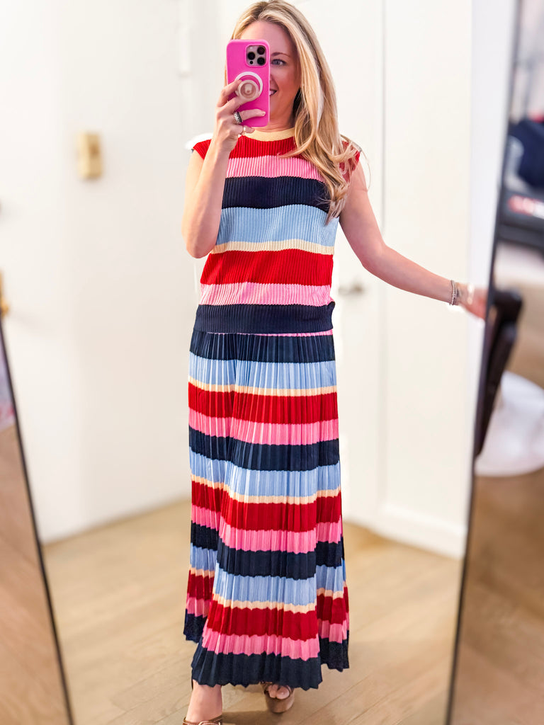 Coastal Club Colorblock Skirt Set