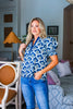 Hopeful Dreamer Floral Top-Navy
