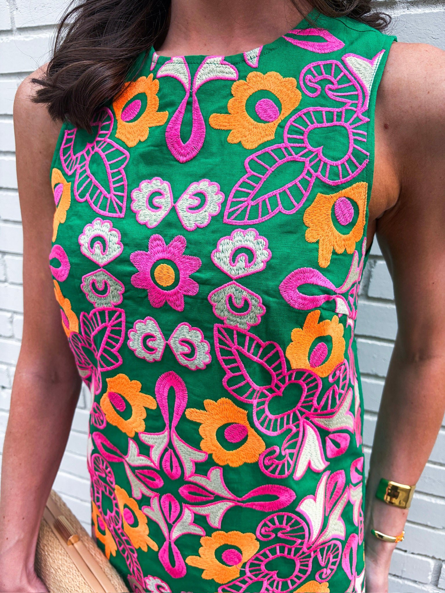 Petal Poetry Embroidered Mini Dress