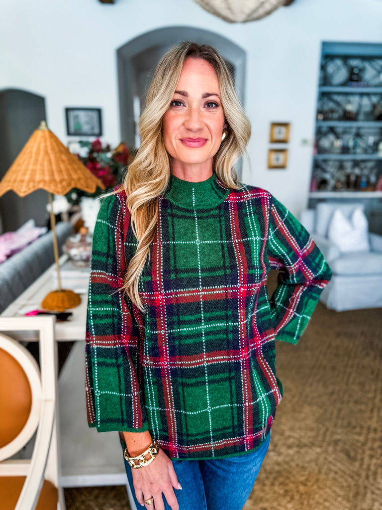 Tree Topper Plaid Top-Green