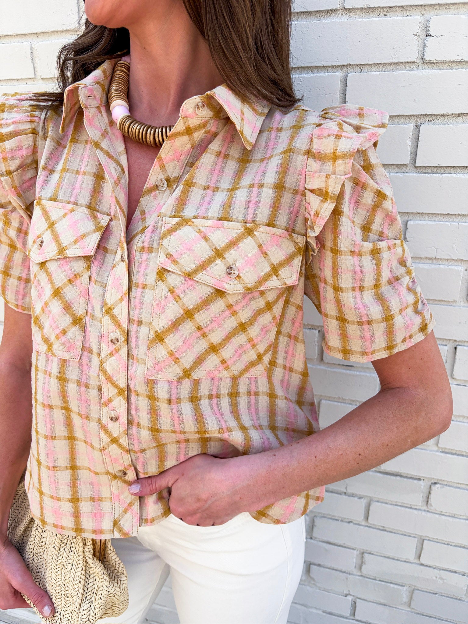Aria Button Down Top