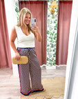 Checkerboard Wide Leg Pants