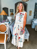 Picking Flowers Embroidered Skirt Set