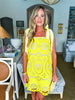 Lemon Daisy Eyelet Mini Dress