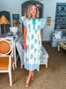 Coastal Brunch Floral Midi Dress