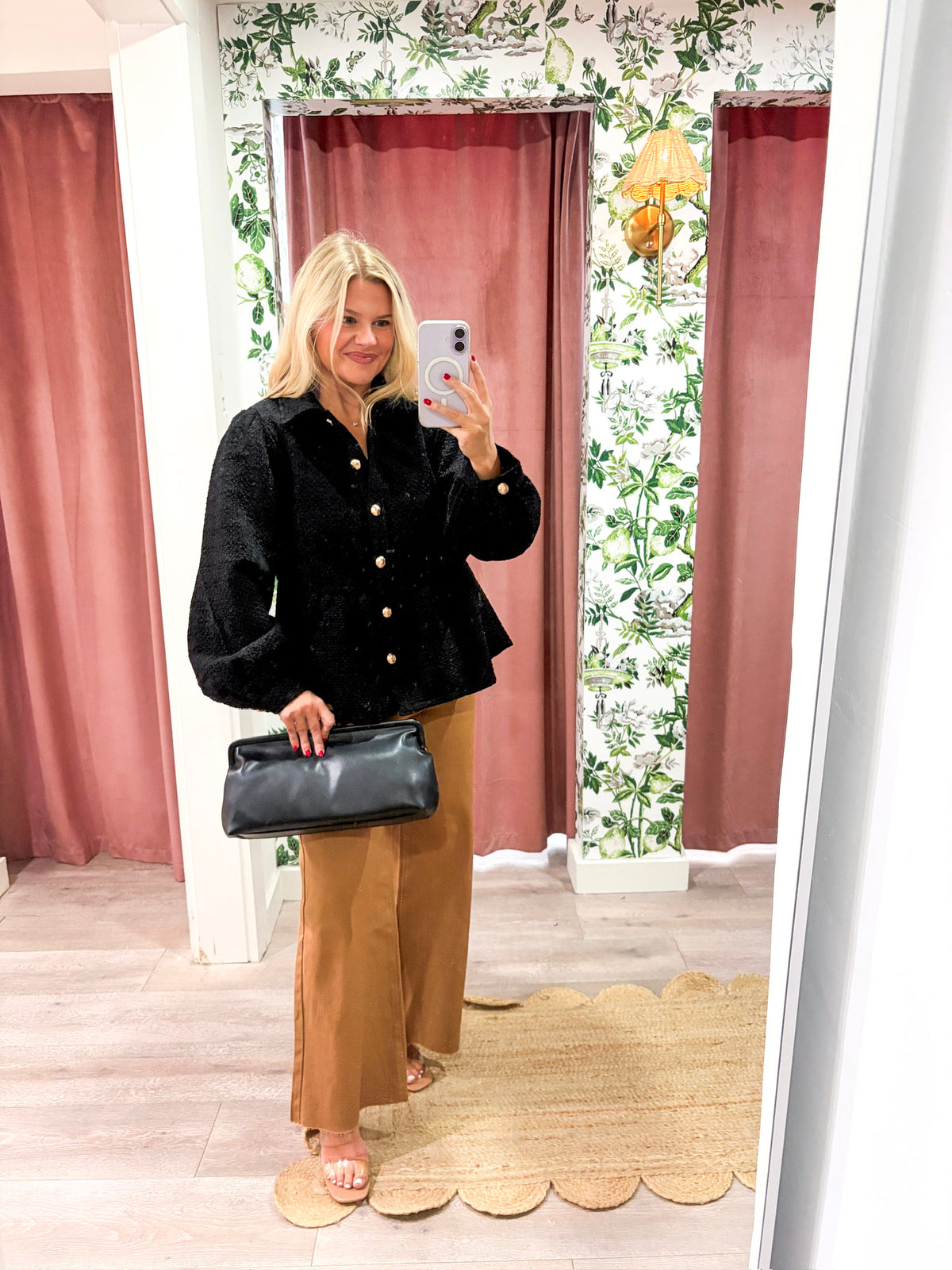 The Duchess Peplum Jacket-Black