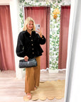 The Duchess Peplum Jacket-Black