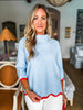 Go With the Flow Knit Top-Blue/Orange