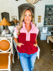 Colorado Cutie Fleece Vest- Burgundy