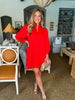 For the Frill Dress- Red