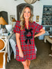 The Present Plaid Dress- Red