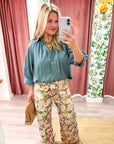 Yvette Puff Sleeve Top-Blue