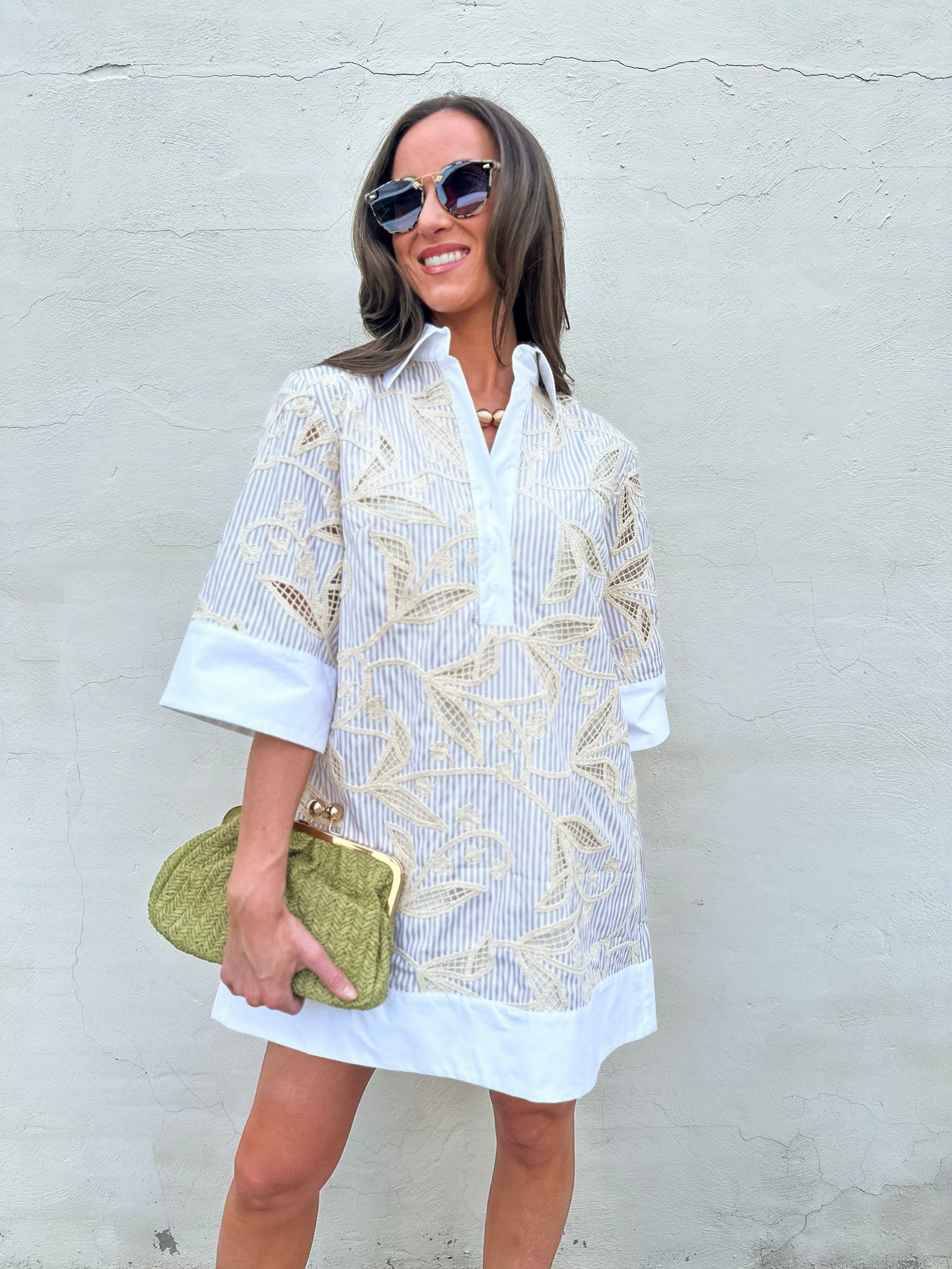 Floral Horizon Shirt Dress