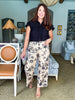 Floral Moment Pattern Mid Rise Pants