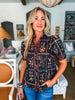 Delicate Dreams Floral Top-Black