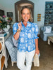 Bluebell Charm Floral Top-Blue