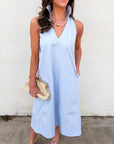 She’s a Ten Midi Dress-Light Blue