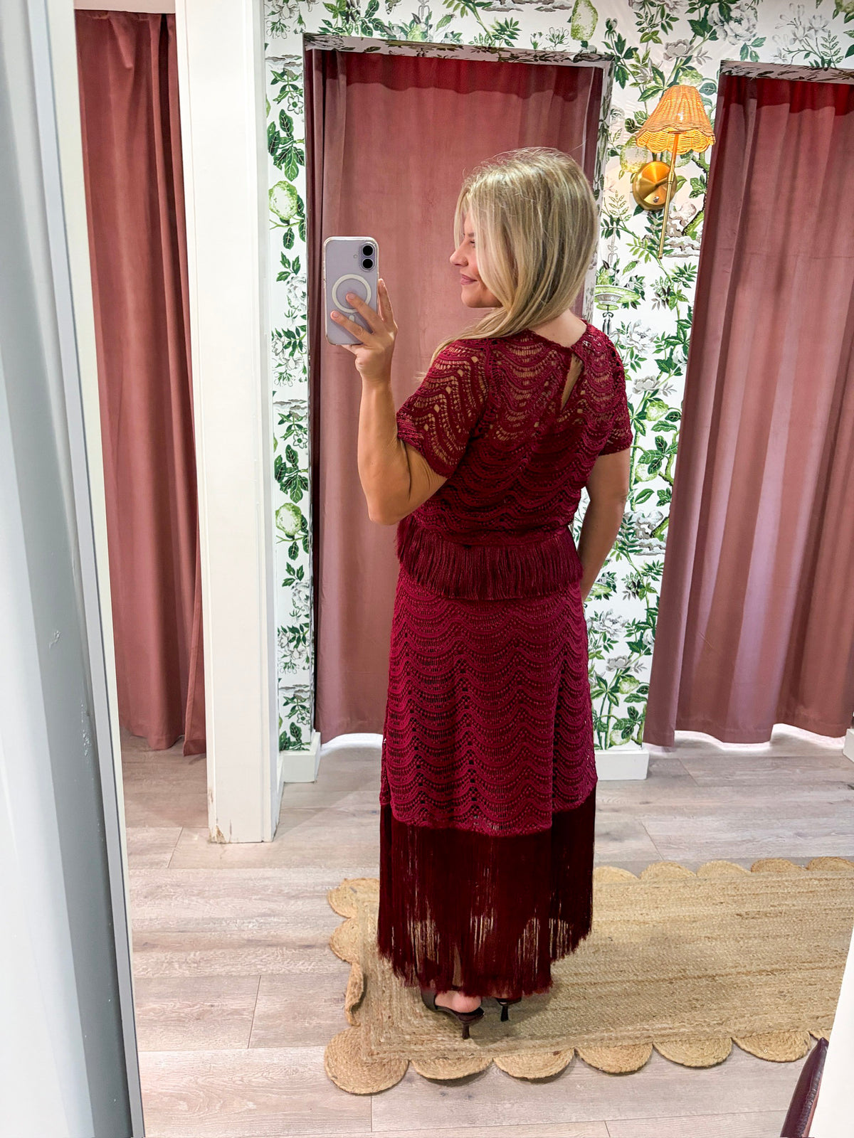 Party Ready Fringe Midi Skirt