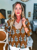 Perfect Timing Floral Top-Mocha