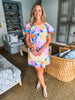 Floral Romance Dress- Blue