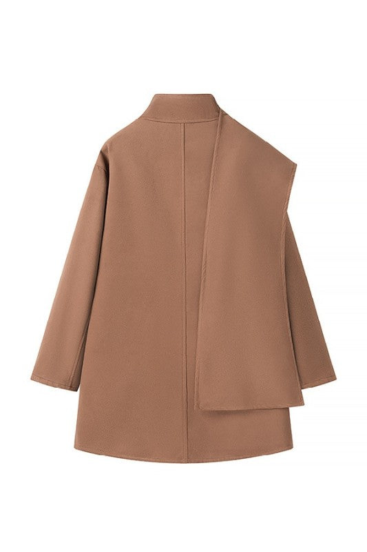 Ready and Chic Shawl Collar Coat-Camel