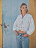 Bay Breeze Denim Top-Off White