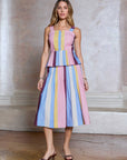 Pastel Picnic Midi Skirt