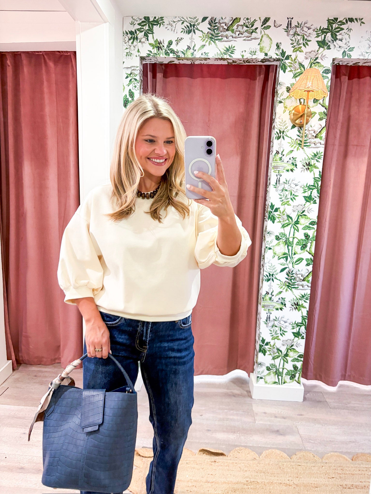 Eleanor Bubble Sleeve Sweatshirt