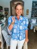 Bluebell Charm Floral Top-Blue