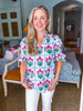 Floral Lattice Love Top-Magenta