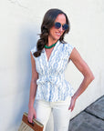 Sugar Petal Eyelet Peplum Top