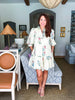 Floral Girl Mini Dress-Cream