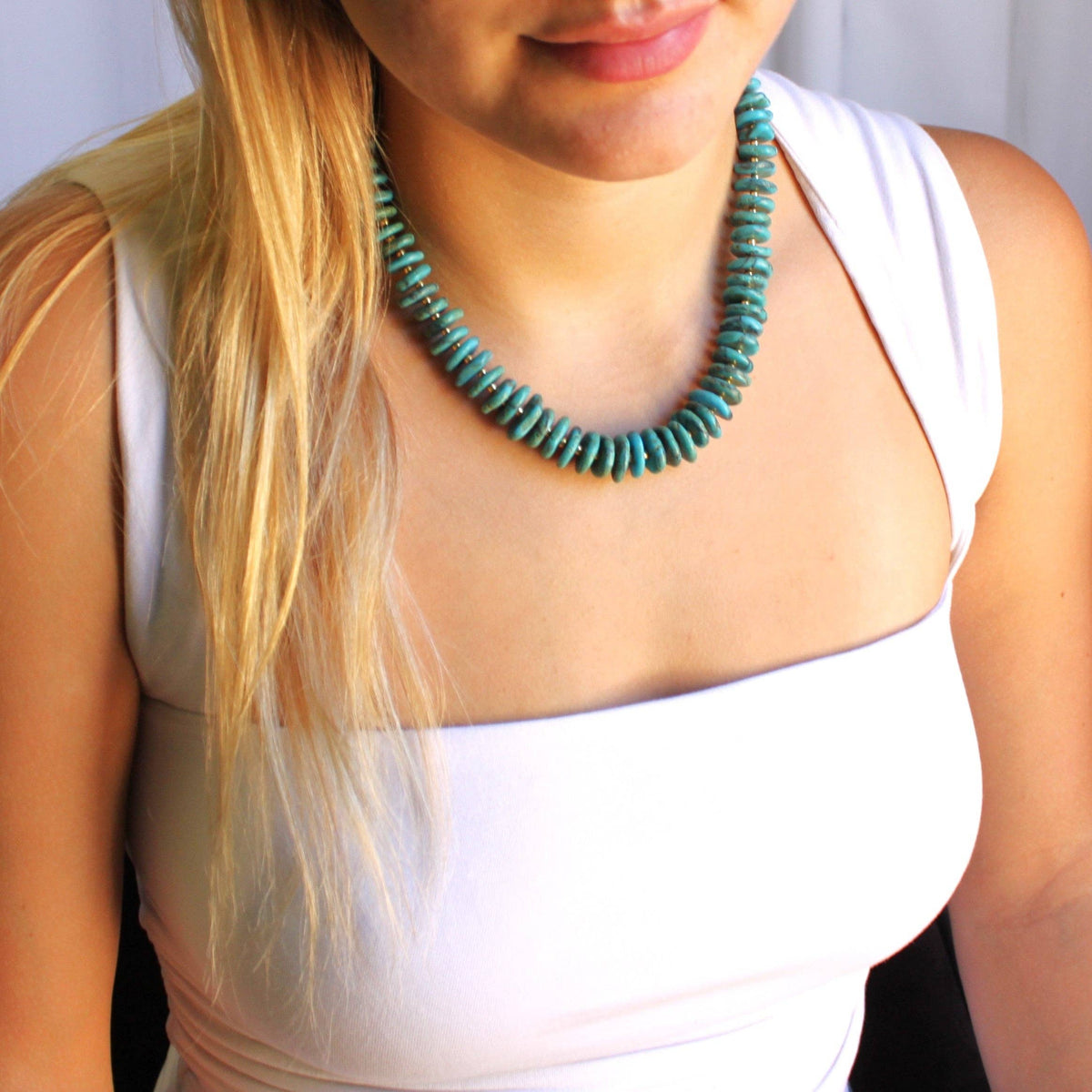 Canyon Water Necklace-Blue Turquoise