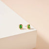 Birth Stone Stud Earrings- Green