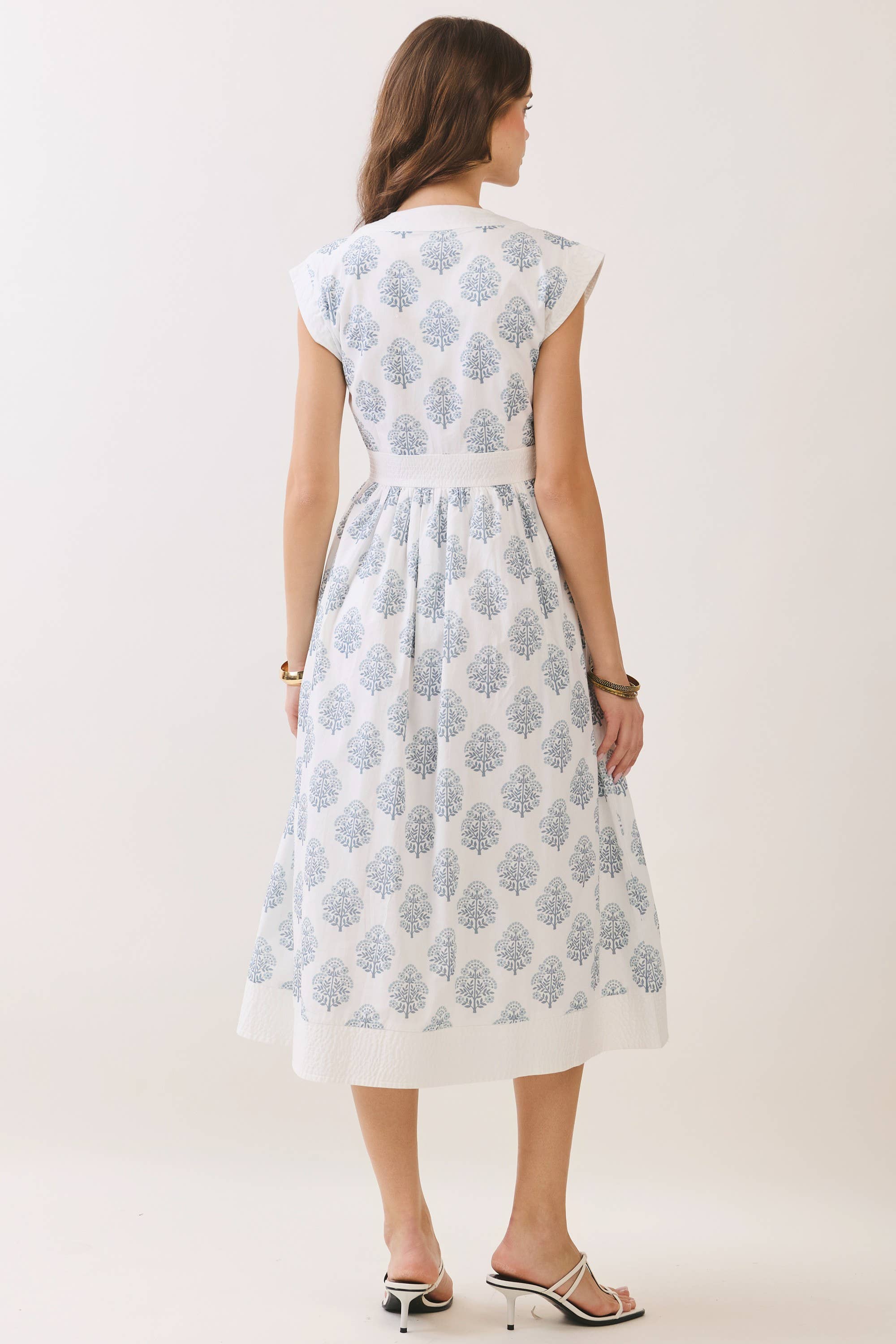 Amber Petal Midi Dress