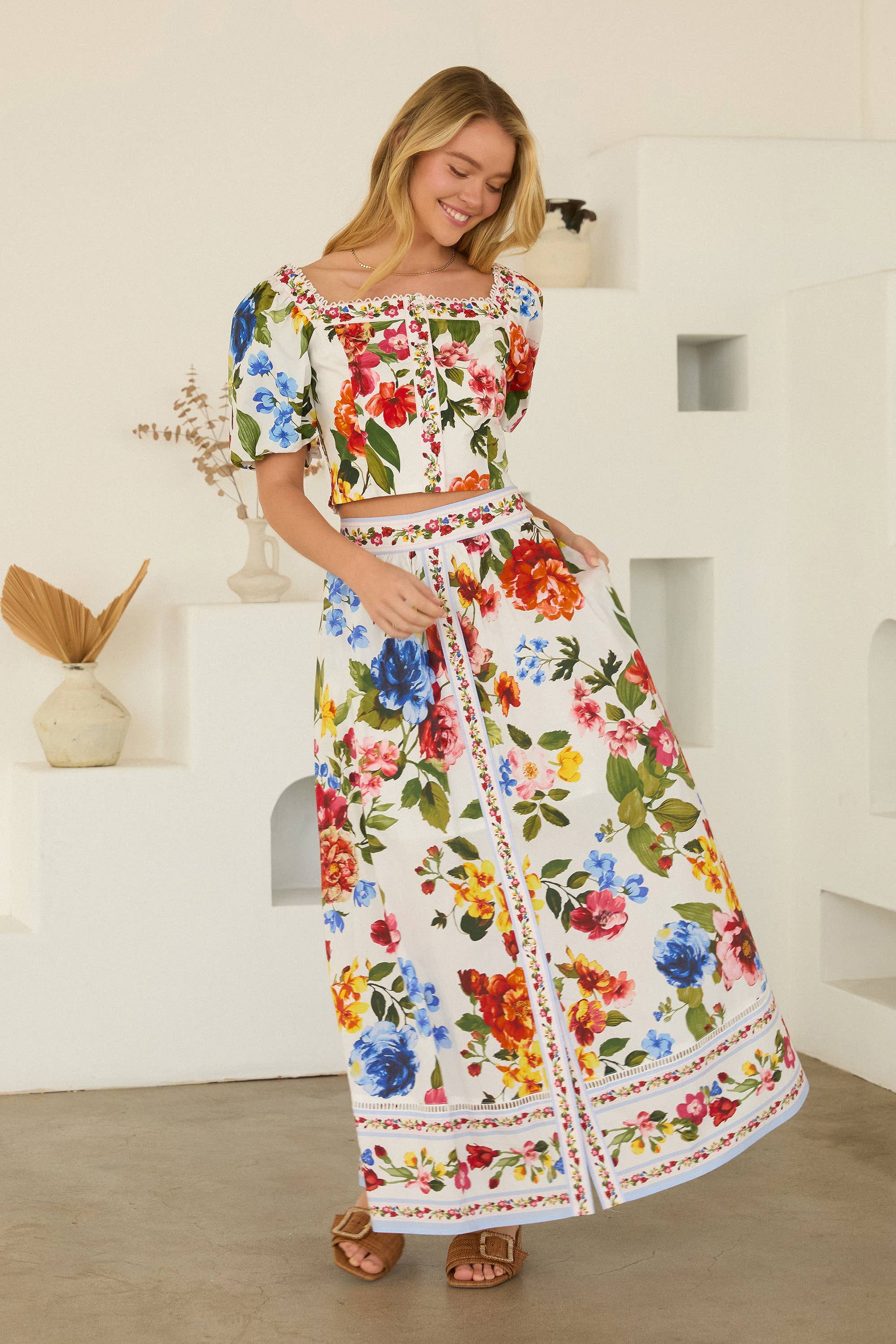 Floral Moment Midi Skirt