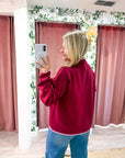 Falling Leaves Sweater-Burgundy