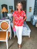 Hazen Floral Pleated Top