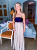 Hailey Maxi Dress-Black/Khaki