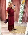 Party Ready Fringe Midi Skirt
