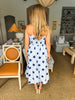 Let's Dance Polka Dot Dress- Blue