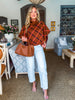 Chain Print Knit Poncho
