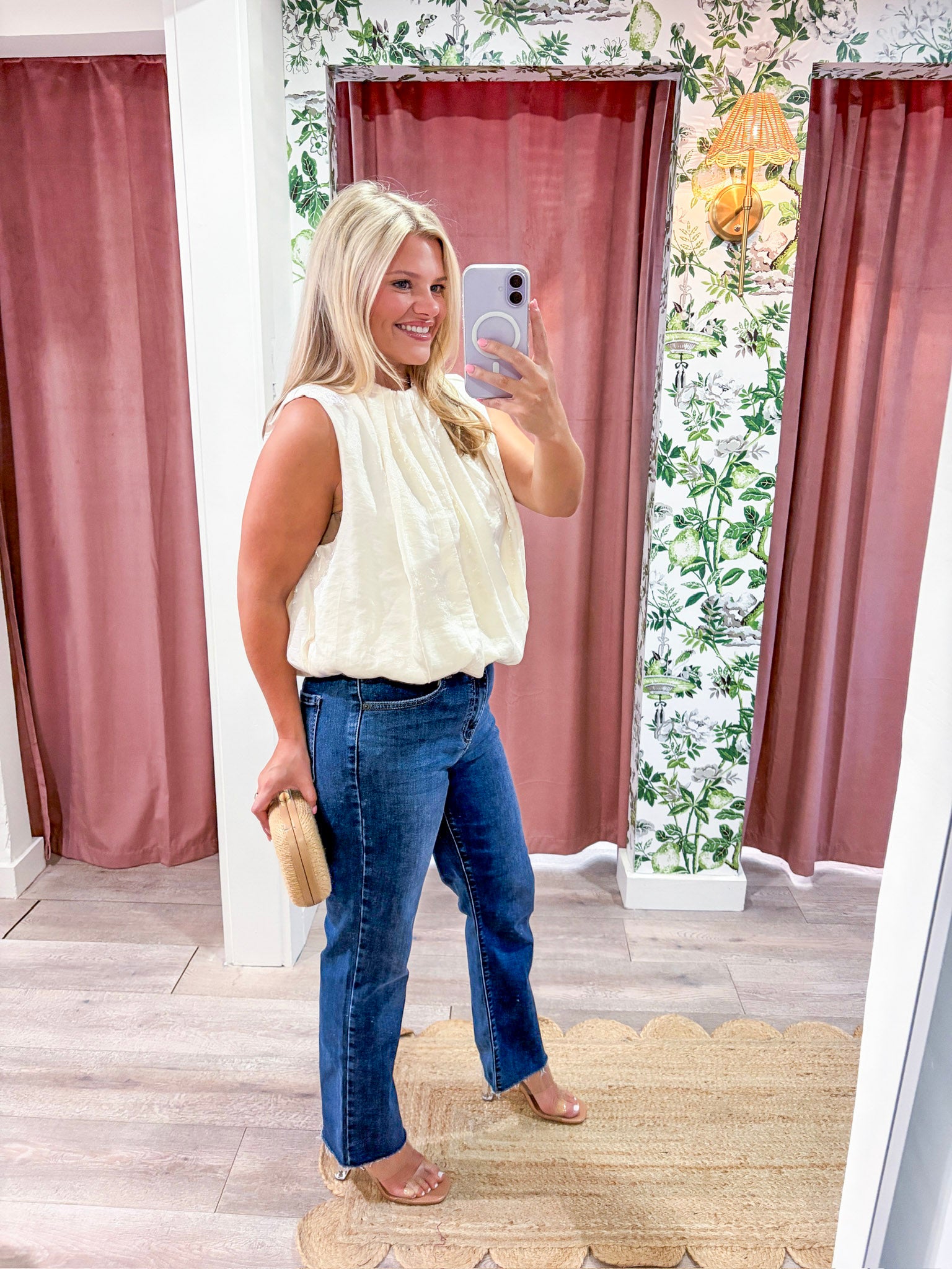 Estelle Pleated Balloon Top-Off White